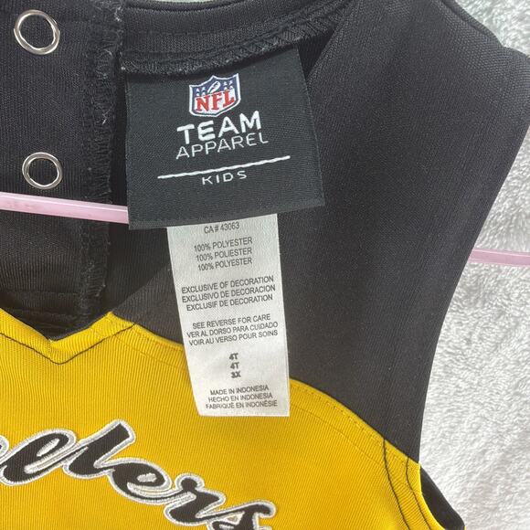 NFL Pittsburgh Steelers Girls Cheerleader Cheer Captain Dress Size 4T Toddler - Picture 5 of 7